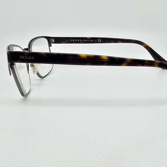 *SOLD* Prada VPR 64R LAH-1O1 Matte Brown Gunmetal Eyeglasses Frame Italy 55mm - Picture 3 of 12